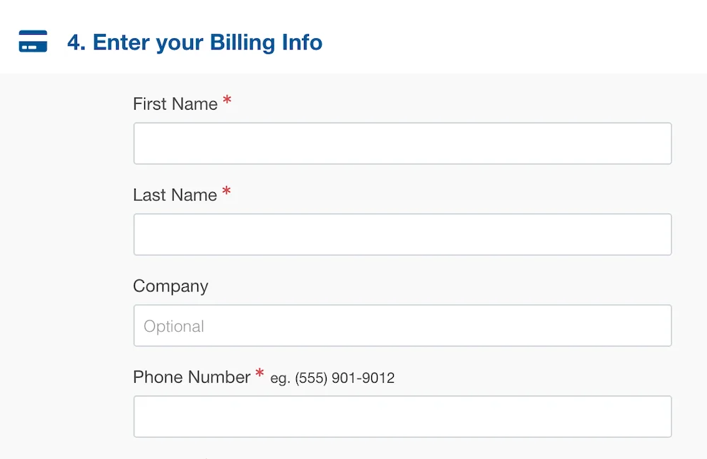 HostGator.com – Enter Personal Billing Information