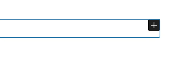 Plus Symbol (+) used to add new content Blocks in the WordPress page editor.