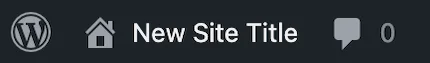 WordPress Site Title.