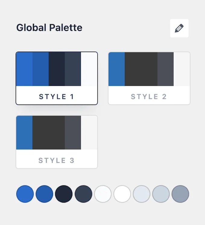 astra wordpress theme global color palettes