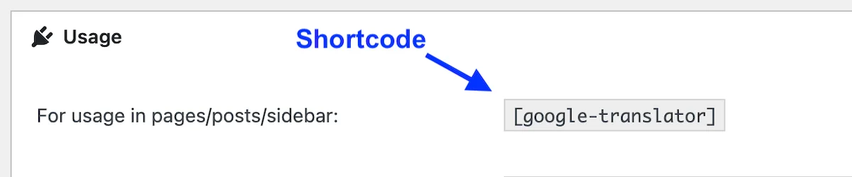 Shortcode for Google Translate on WordPress