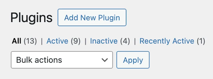 add new wordpress plugins button in wordpress dashboard