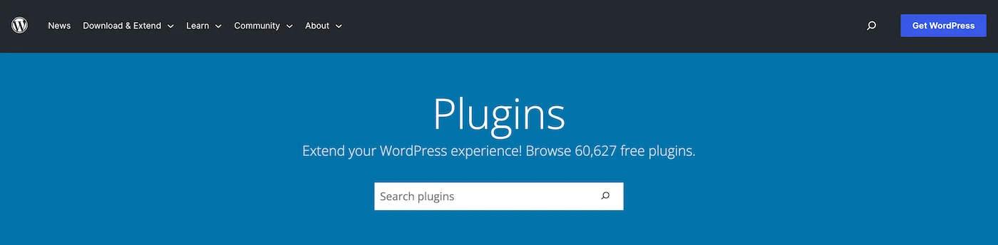 WordPress Plugins: Extend your WordPress experience! Browse 60,627 free plugins.