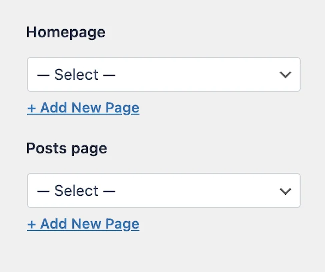 WordPress Homepage and Blog Page Settings