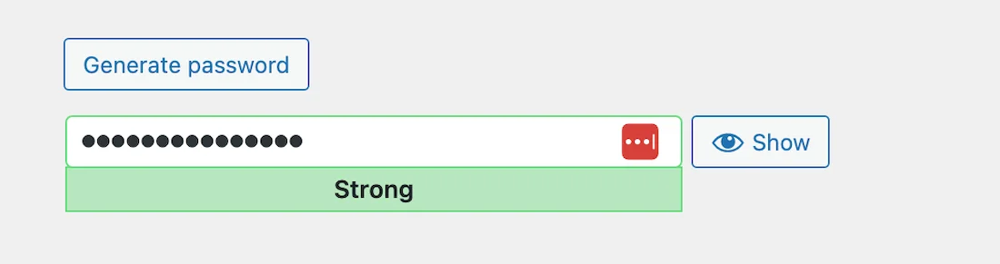 Generate Password Button on WordPress