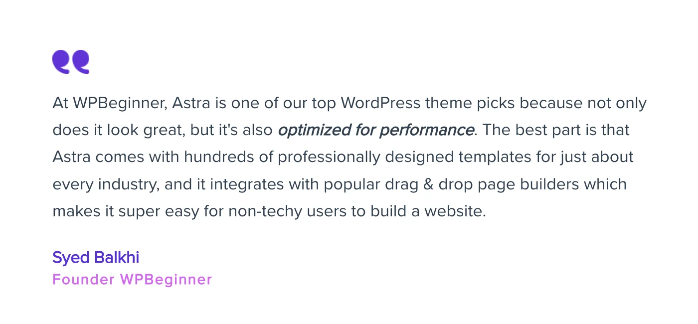 Astra Theme Review by WPBeginner