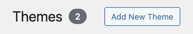 WordPress – Add New Theme Button