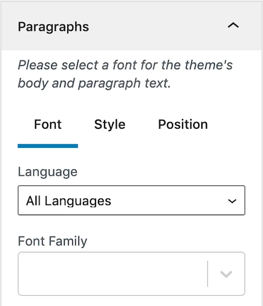 Different Google Font Options on WordPress.