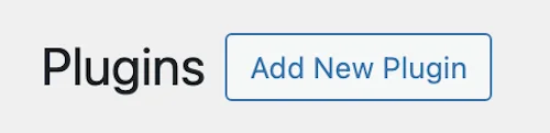 add new wordpress plugins button in wordpress dashboard