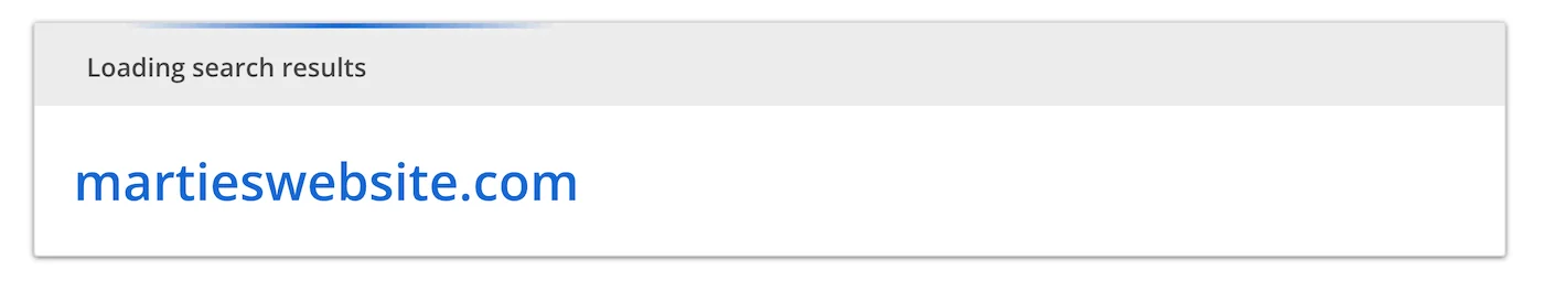 Loading domain search results.