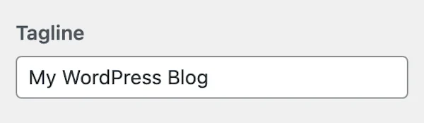WordPress Tagline (Site Description)