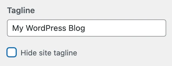 Unhide WordPress Tagline