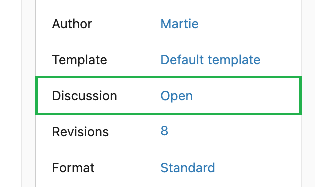 WordPress Post Comment Options (Discussion)